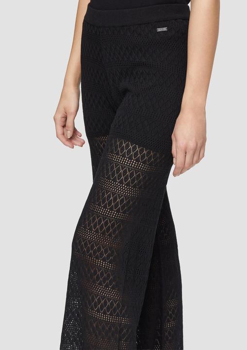 Produktbild s.Oliver Transparente Feinstrick-Hose mit Ajourmuster und Baumwollfutter (40)