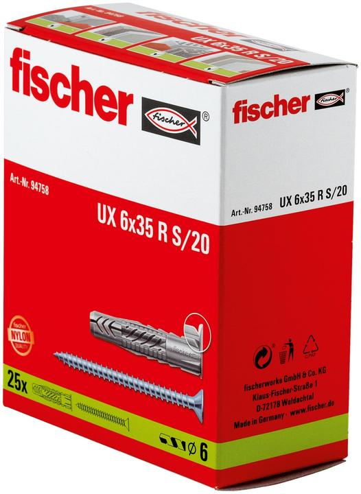 Produktbild Fischer Universaldübel UX 6x35 R S (25 Stk.)