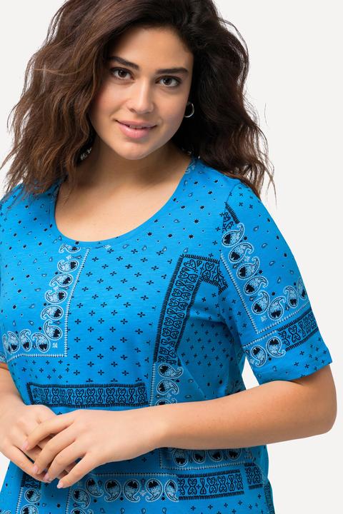 Produktbild Ulla Popken T-Shirt, Patchmuster, A-Linie, Rundhals, Halbarm (50, 52)