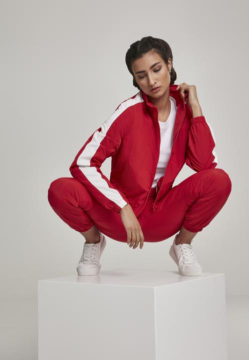 Actual product image Urban Classics Ladies Short Striped Crinkle Track Jacket (XS)