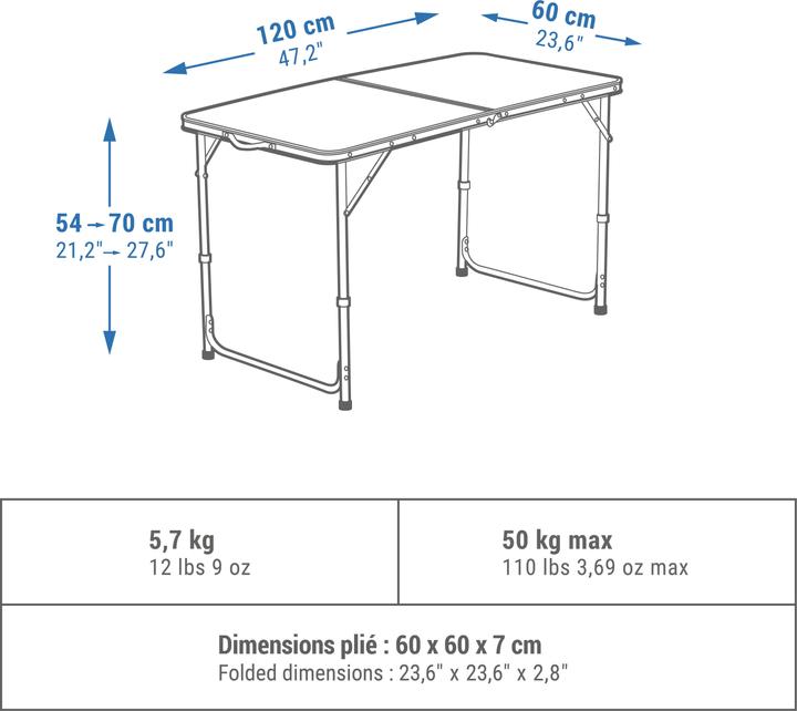 Actual product image Quechua Camping Table
