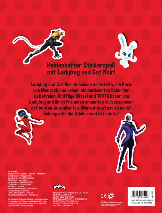 Produktbild Panini Miraculous: 1001 Sticker: Stickern - Rätseln - Ausmalen