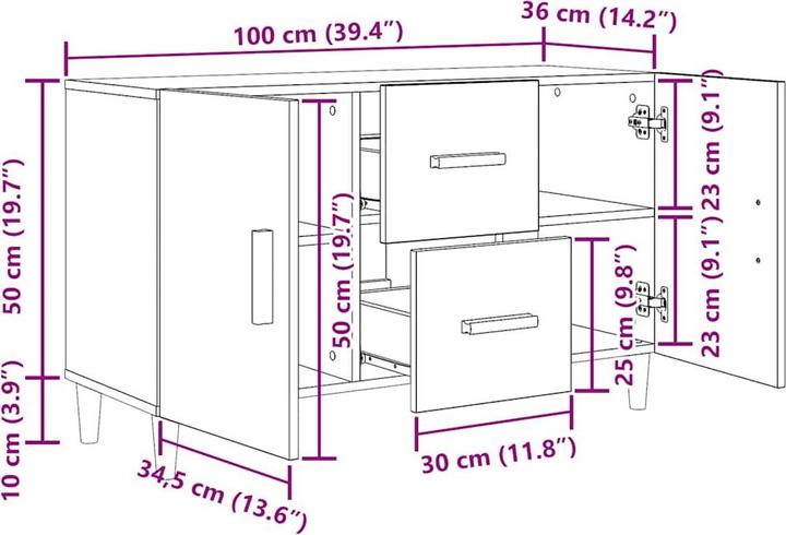 Image du produit vidaXL Sideboard (100 x 36 x 60 cm)
