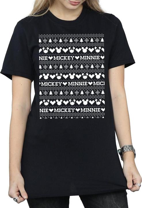 Produktbild Disney Mickey And Minnie Christmas Fair Isle TShirt (XXL)