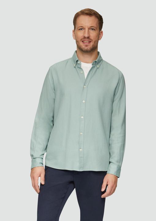 Produktbild S.Oliver Hemd Regular Fit: Strukturiertes Baumwollhemd mit Button-down-Kragen (S)