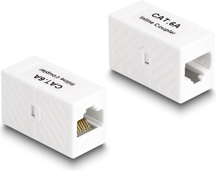 Delock Adattatore da jack RJ45 a jack RJ45 Cat.6A UTP bianco (Accoppiamento di rete)