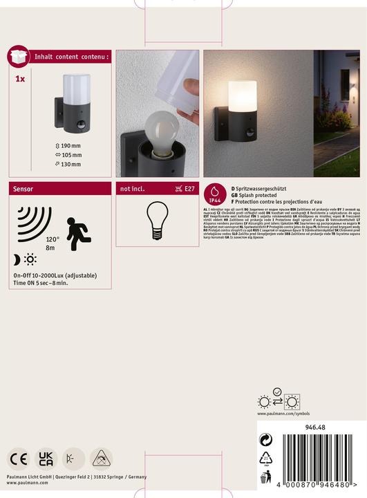 Actual product image Paulmann Tubs (E27, IP44)