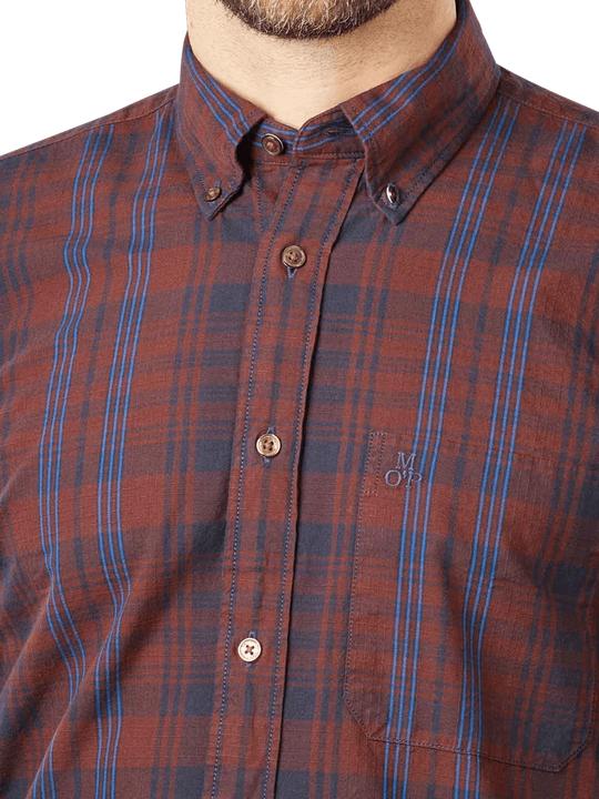 Produktbild Marc O'Polo Button Down Shirt Chest Pocket Multi/Crimson Bro (XXL)