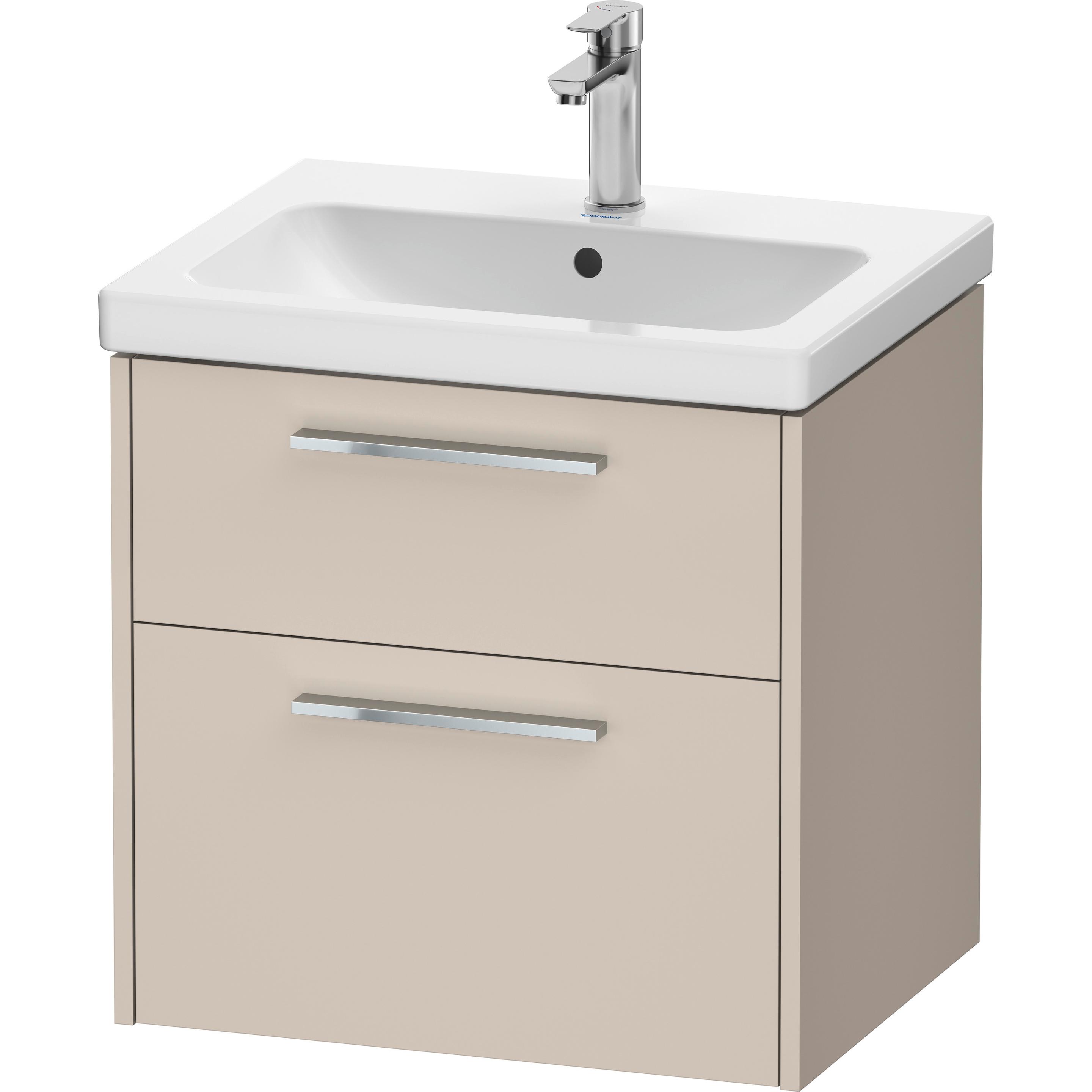 Duravit, Waschbeckenunterschrank, D-Code Waschtischunterbau, 1 Auszug, 584x460mm, Siphonausschnitt, mit Griff