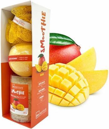 Immagine prodotto IDC Institute Set regalo per la festa della mamma Bomba da bagno e spugna ai sali di mango per le donne (Set per la cura dei capelli)