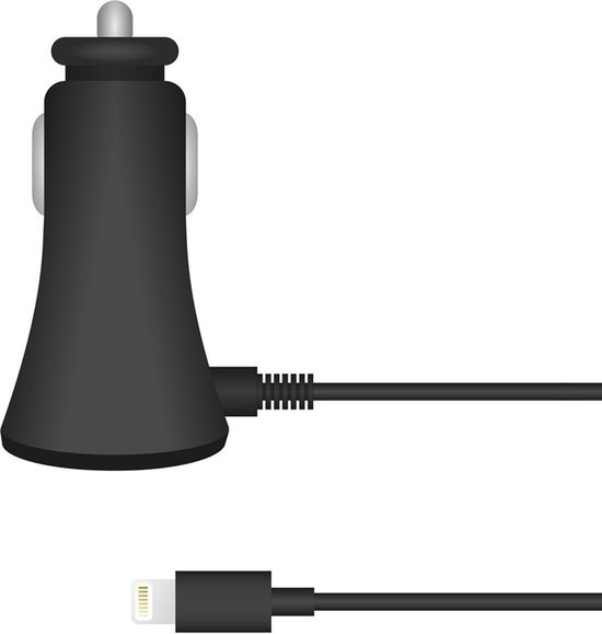 Image du produit Muvit CHARGEUR VOITURE 2.4A LIGHTNING 1.2M NOIR