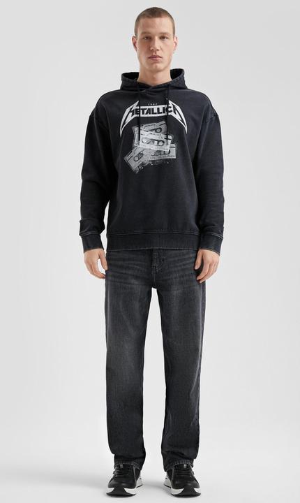 Produktbild S.Oliver Sweatshirt Metallica® Band-Hoodie mit Wascheffekt (M)