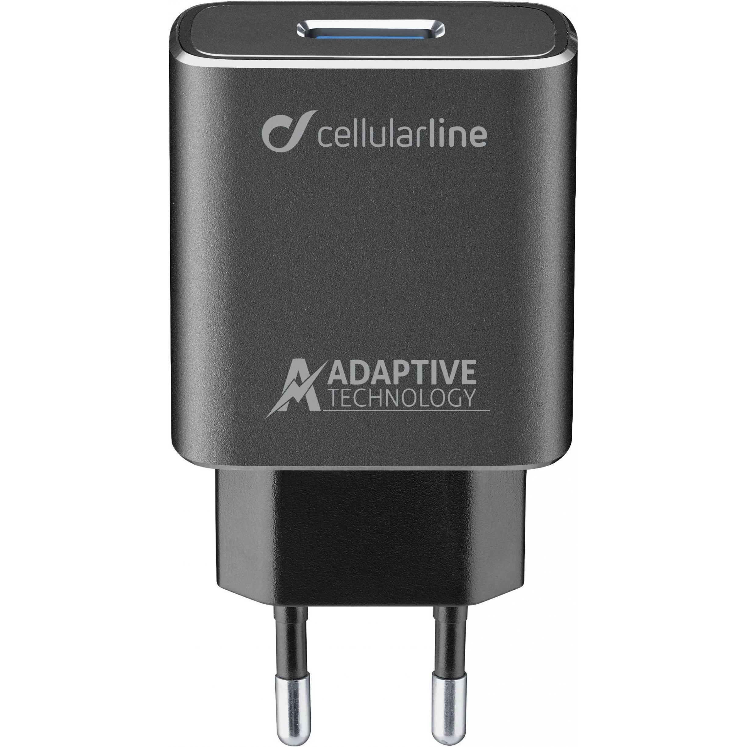 Cellularline Extreme (15 W, 1 Port), USB Ladegerät, Schwarz