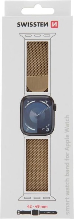 Immagine prodotto Swissten Fascia a rete per Apple Watch 38 / 40 / 41 Mm Oro (Acciaio inossidabile, 3, 4, Apple Watch Series 1, Oltranzista)