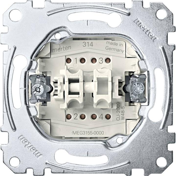 Produktbild Merten Pushbutton switch 1P Metallisch Elektroschalter