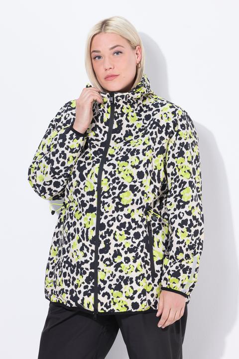 Actual product image Ulla Popken Leopard Print Rain Jacket (58)