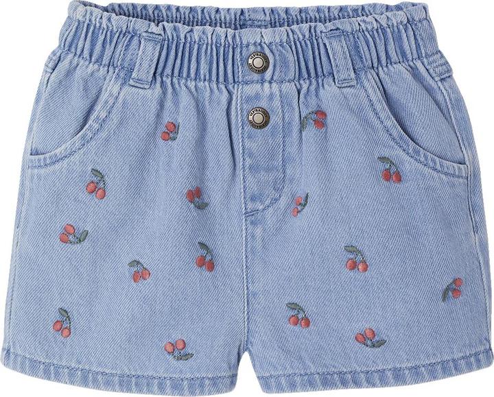 Produktbild Vertbaudet Baby Jeansshorts mit Blumenstickerei (98)