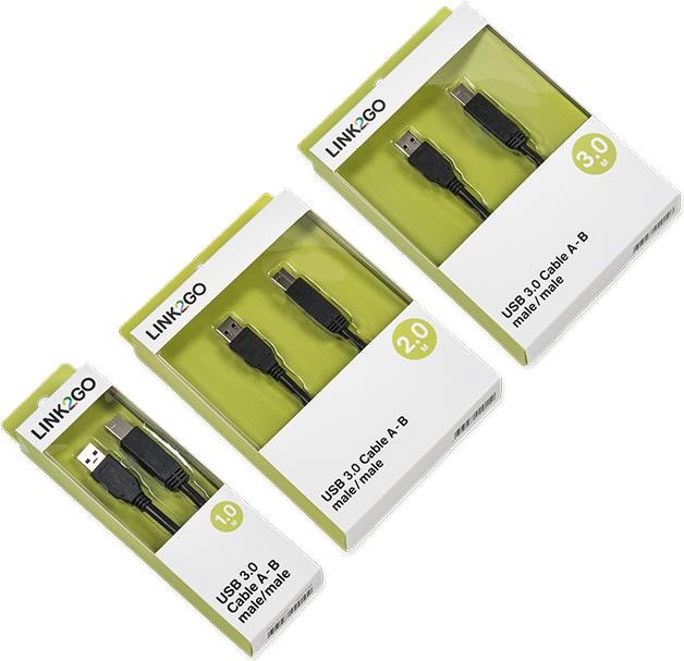 Produktbild Link2Go USB 3.0 Kabel (3 m, USB 3.0)
