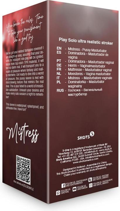 Produktbild S-Line Mistress - Pussy Masturbator - Flesh