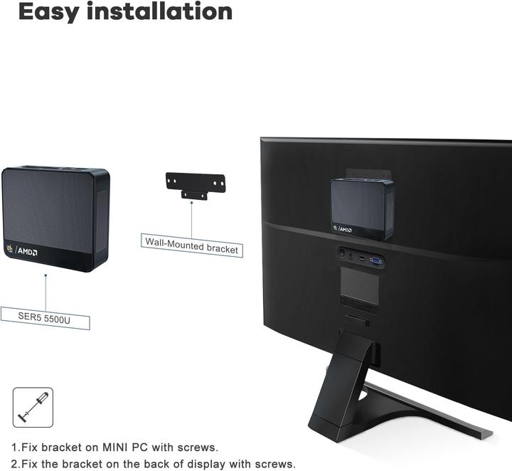 Produktbild Beelink Mini PC SER5 mit Ryzen 5 5500U (500 GB, 32 GB, AMD Ryzen 5 5500U)