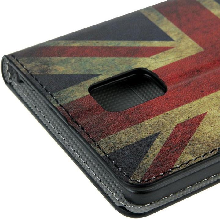 Produktbild König Design Handyhülle Tasche für Handy Samsung Galaxy Note 4 Retro Fahne England (Samsung Galaxy Note 4)