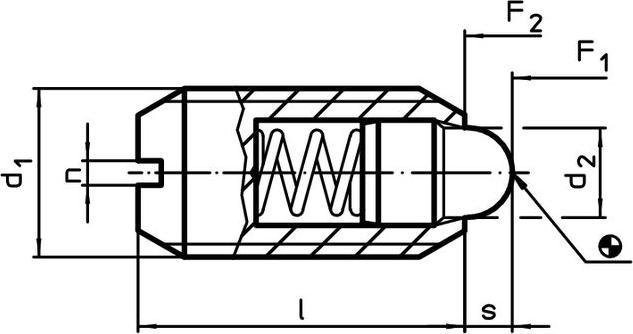 Actual product image Halder Spring-loaded thrust pieces (1 pcs., 12 mm)