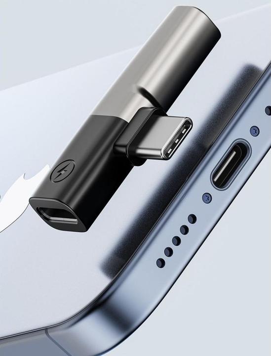 Actual product image PowerGuard 2-in-1 USB-C 3.5mm Headphone DAC Splitter & Charge