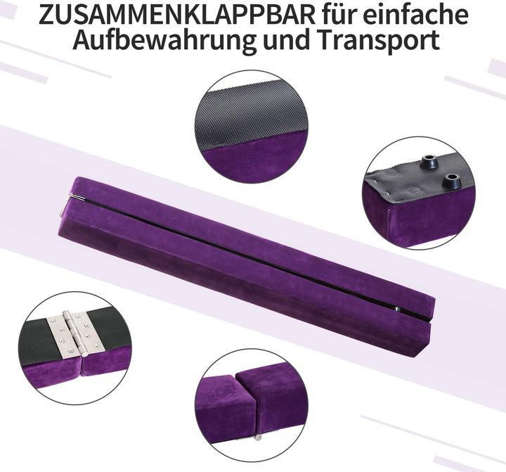 Produktbild Homcom Schwebebalken Kiefernholz, Polyester Violett