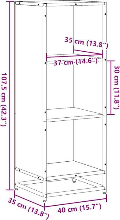 Image du produit vidaXL Bücherregal (40 x 35 x 107.50 cm)