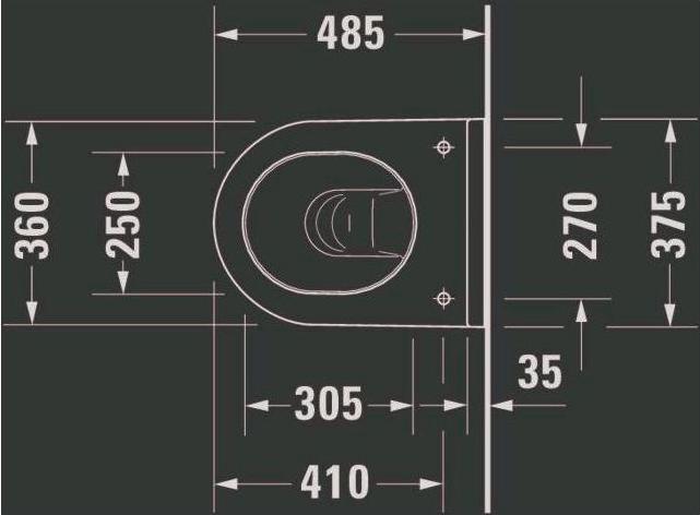 Produktbild Duravit Tiefspl-WC Starck 3 compact verkrzt 48,5 cm wei wandhngend 2227090000