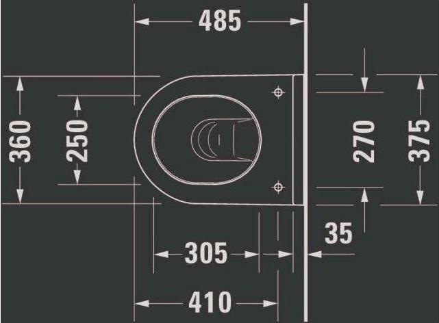 Actual product image Duravit Low-profile WC Starck 3 compact 48.5 cm white wall-mounted 2227090000