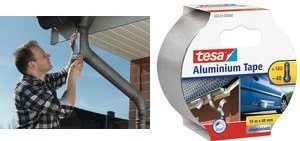 Produktbild tesa Aluminiumband, selbstklebend, für Reparaturen von metallischen Oberflächen (50 mm)