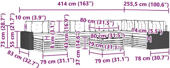 Produktbild vidaXL Outdoor-Sofa