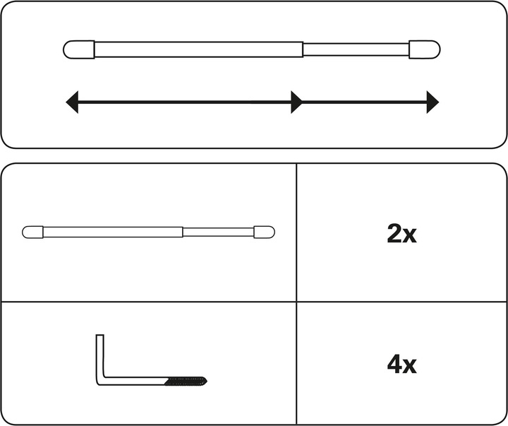 Actual product image Gardinia Display rod