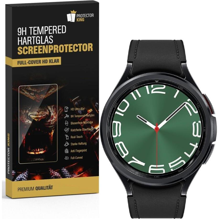 Protectorking 1x 9H Panzerhartglas 3D KLAR, Smartwatch Schutzfolie, Transparent