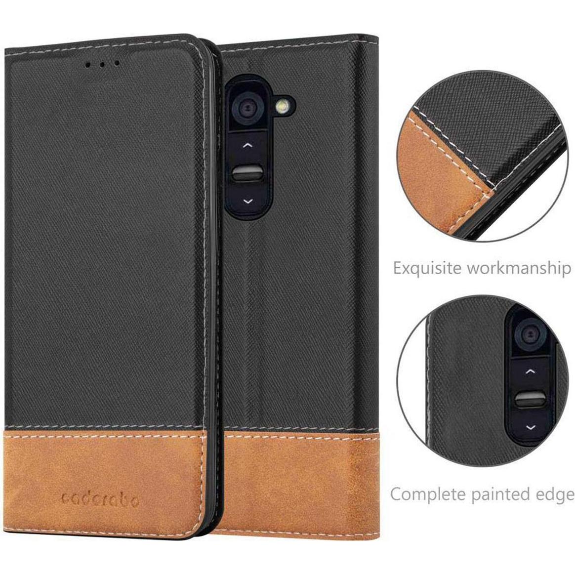 Thumbnail - Cadorabo Book X-Wallet Cover (LG G2), Smartphone Hülle, Schwarz
