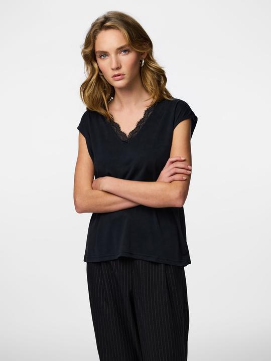 Produktbild Pieces Pckamala Lace V-Neck Tee Jrs Noos Bc (XL)