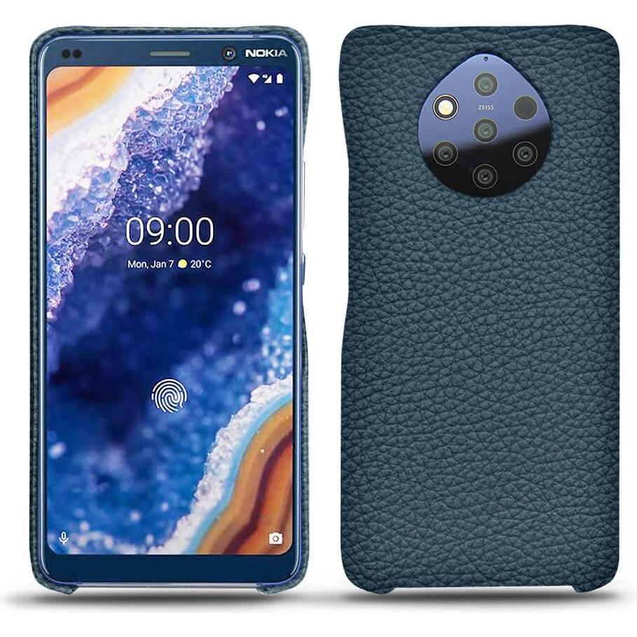 Noreve Lederschutzhülle (Nokia 9 PureView), Smartphone Hülle, Blau