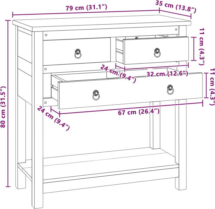 Produktbild vidaXL Sideboard-Aufbewahrung