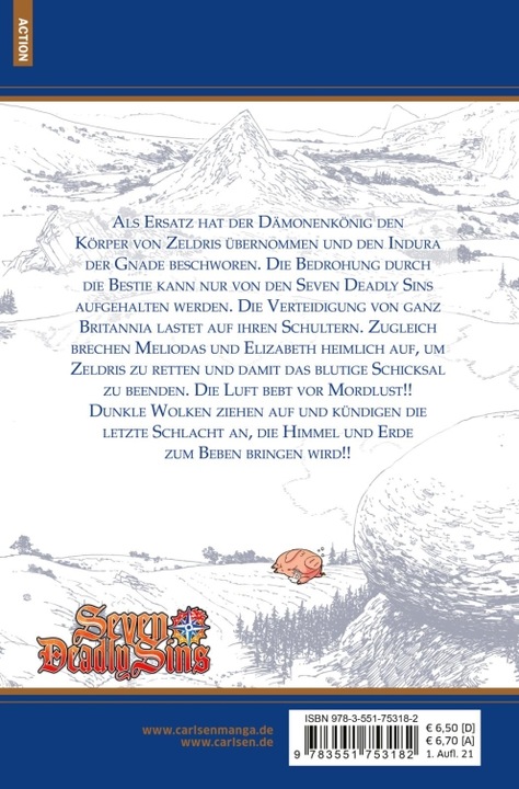 Actual product image Seven Deadly Sins 38 (German, Suzuki Nakaba, 2021)