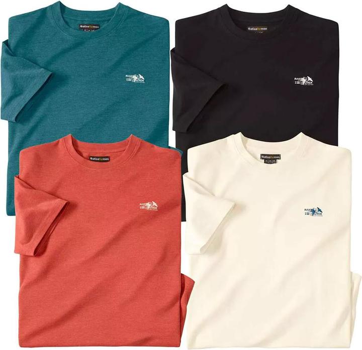 Immagine prodotto Atlas For Men Raid X-Trem Maglietta Girocollo Uomo Misura Confezione 4 (L)