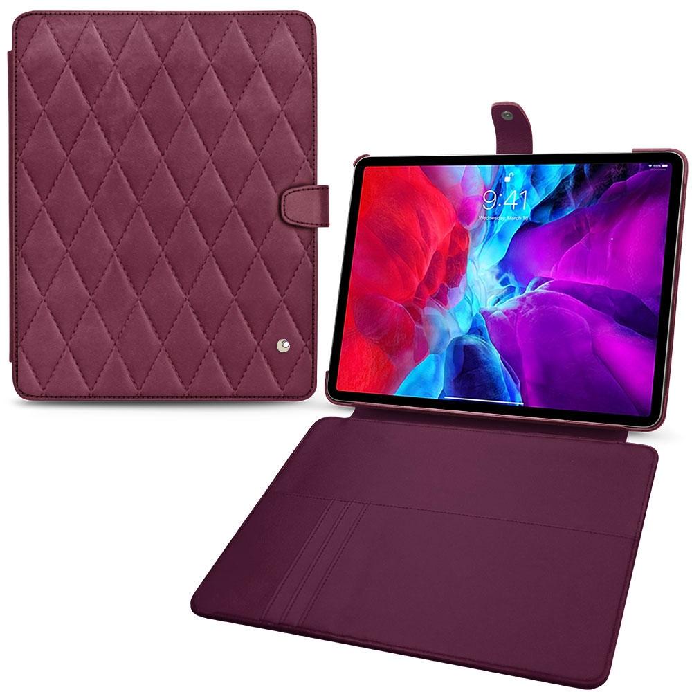 Noreve Lederschutzhülle Wallet (iPad Pro 12.9 2020 (4. Gen)), Tablet Hülle, Violett