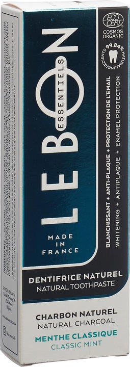 Image du produit Lebon Dentifrice Bio Menthe et Charbon (80 ml)