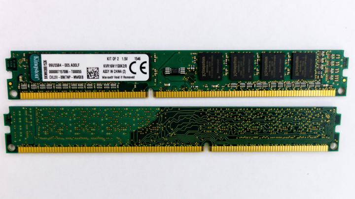 Actual product image Kingston ValueRAM (2 x 4GB, 1600 MHz, DDR3-RAM, DIMM)
