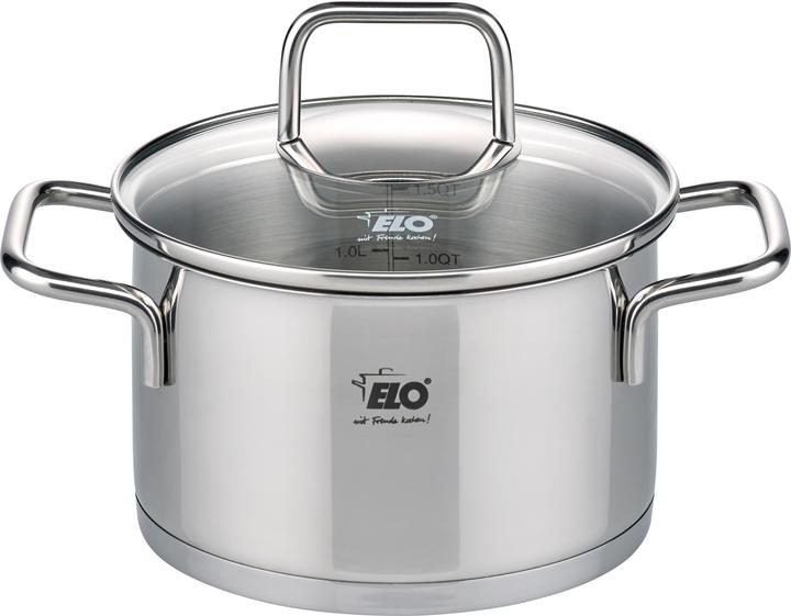 ELO Stahlwaren Marmites de cuisine (12 cm, Casserole, Acier inoxydable)