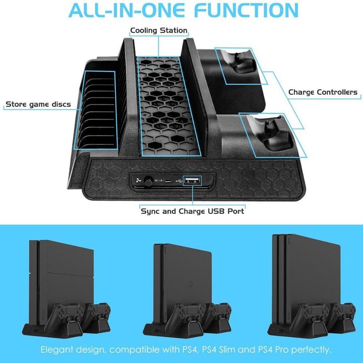 Produktbild Konix Station Mulit P4 Pro/Slim Controller-Ladestation (PS4)