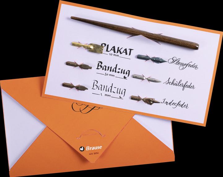 Actual product image Brause Calligraphy set (Silver, Brown<br/>, Gold, 240 x)