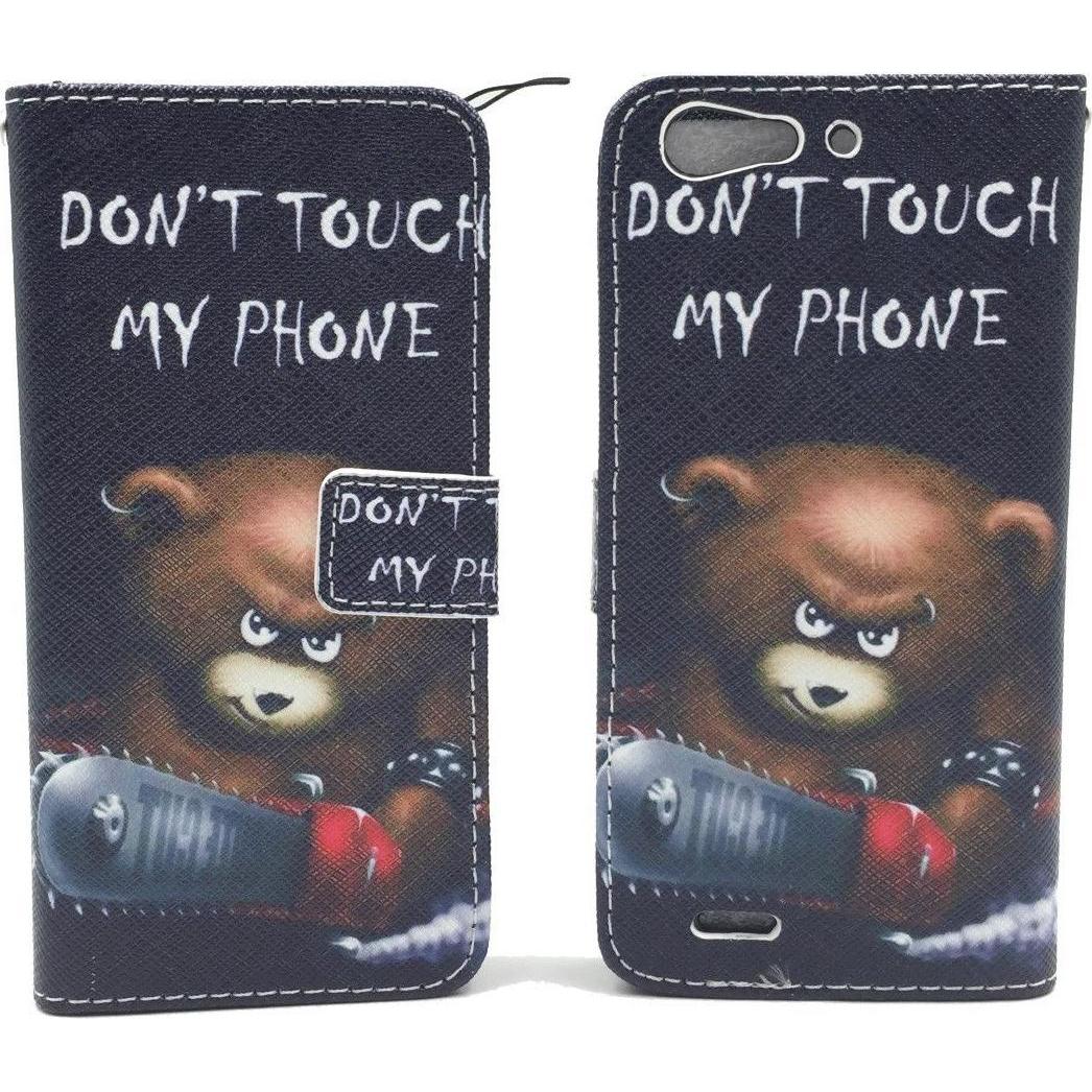 König Design Schutz Hülle für ZTE Blade V6 Bär Dont Touch Tasche Case Cover + 1 Panzer Schutz Glas (ZTE Blade V6), Smart...