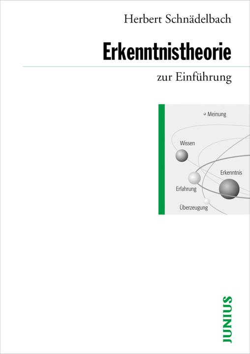 Produktbild Erkenntnistheorie zur Einführung (Deutsch, Herbert Schnädelbach, 2013)