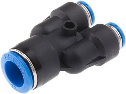 Actual product image Festo Push in Y Connector, 12mm, 8mm